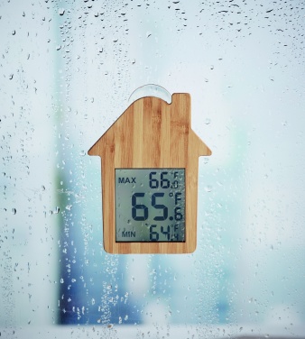 Logotrade promotional items photo of: Bamboo weather station HISA