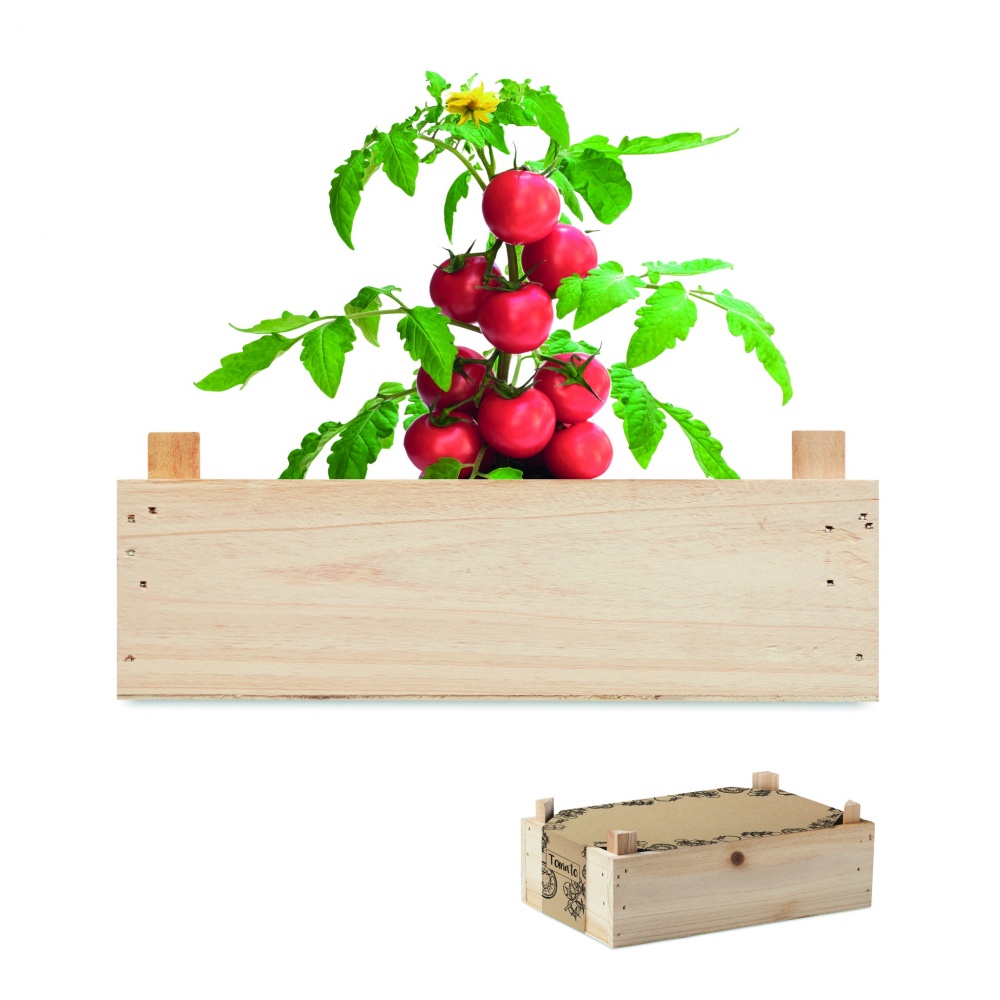 Logotrade corporate gifts photo of: Tomato kit in wooden crate