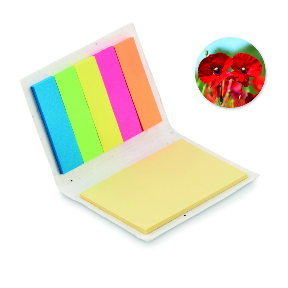 Logo trade corporate gifts image of: Seed paper sticky note pad