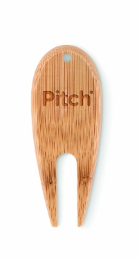 Logo trade business gift photo of: Bamboo golf divot tool