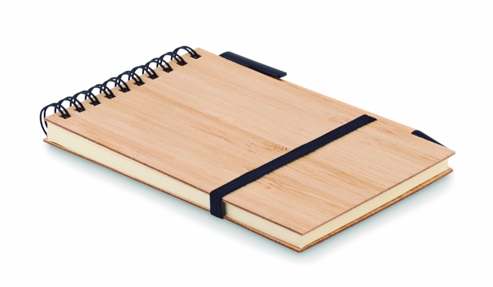 Logotrade promotional merchandise image of: A6 bamboo notepad with pen SONORABAM