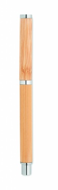 Logo trade promotional gift photo of: Bamboo gel pen