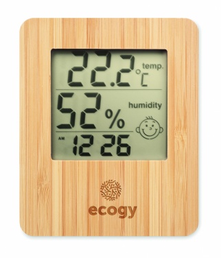 Logotrade promotional gift image of: Bamboo weather station