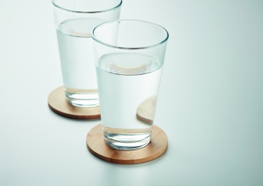 Logotrade promotional giveaway picture of: Set of 6 bamboo coasters