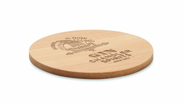 Logo trade corporate gifts picture of: Bamboo round coaster