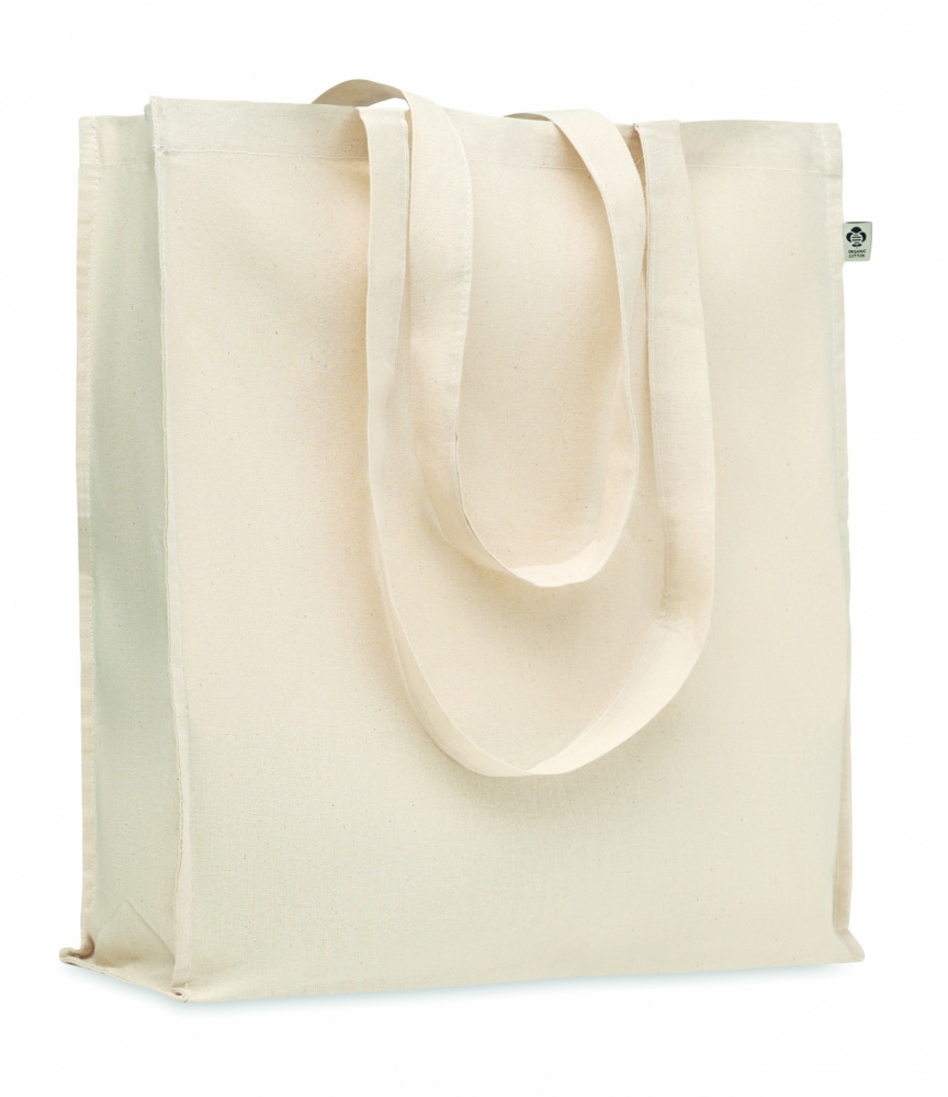 Logo trade promotional merchandise photo of: Organic cotton shopping bag