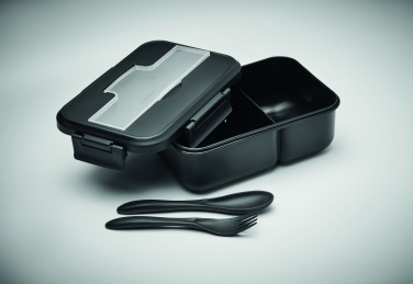 Logo trade promotional merchandise picture of: Lunch box with cutlery in PP