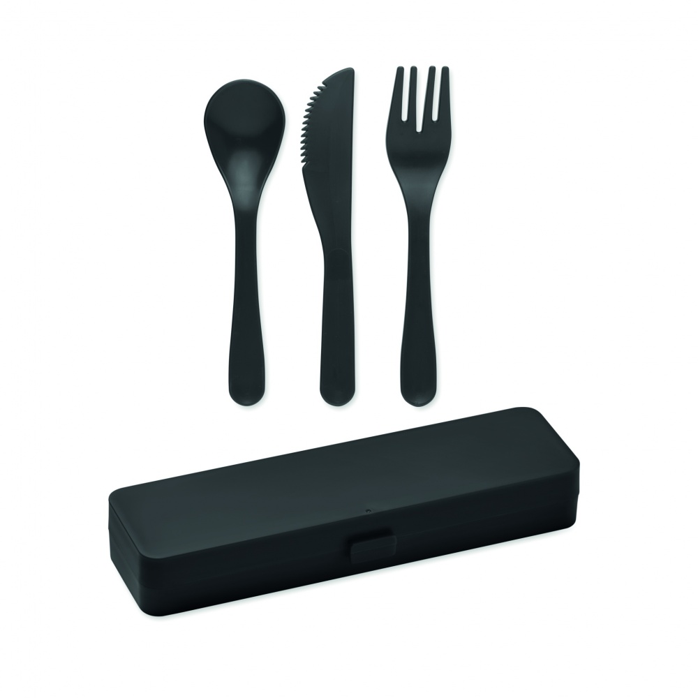 Logo trade advertising product photo of: Cutlery set recycled PP