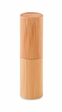Logo trade promotional items picture of: Lip balm in bamboo tube box
