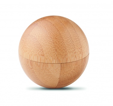 Logotrade promotional merchandise photo of: Lip balm in round bamboo case
