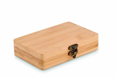 Logo trade promotional giveaway photo of: 13 piece tool set, bamboo case