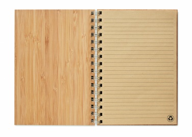 Logotrade promotional products photo of: A5 ring bound Bamboo notebook