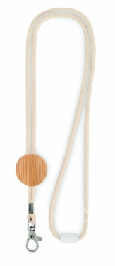 Logo trade corporate gift photo of: Cotton Lanyard with metal hook