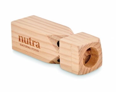 Logo trade corporate gifts image of: Wooden train whistle