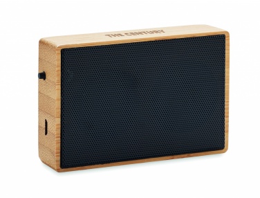 Logo trade advertising products image of: Solar bamboo wireless speaker