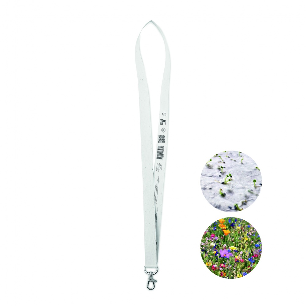 Logotrade corporate gift image of: Seed paper lanyard w/hook