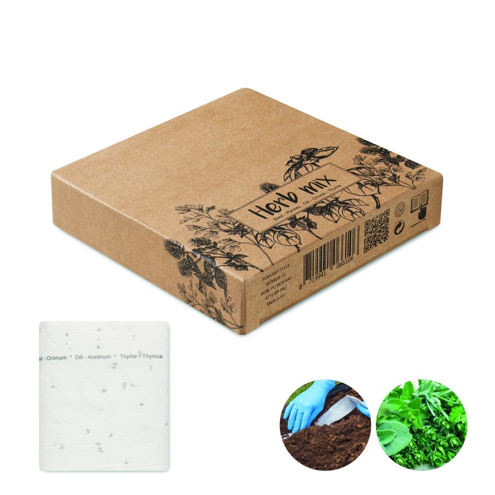 Logo trade corporate gifts picture of: Herb seeds tape 3 meter