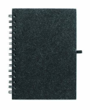 Logotrade corporate gift image of: A5 RPET felt cover notebook