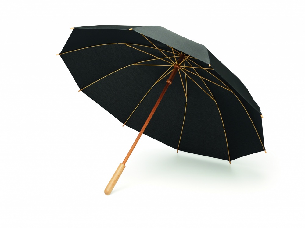 Logo trade promotional merchandise picture of: 23,5 inch RPET/bamboo umbrella