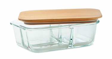 Logotrade business gift image of: Glass lunch box with bamboo lid