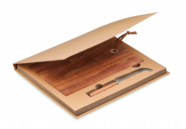 Logotrade promotional merchandise picture of: Acacia wood cheese board set Hannover
