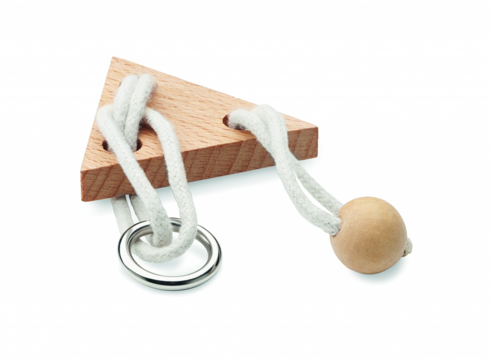 Logotrade promotional giveaway image of: Wooden brain teaser triangle
