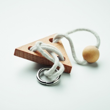 Logo trade advertising product photo of: Wooden brain teaser triangle