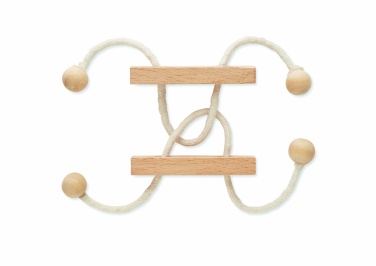 Logo trade promotional giveaways image of: Wooden brain teaser rectangle