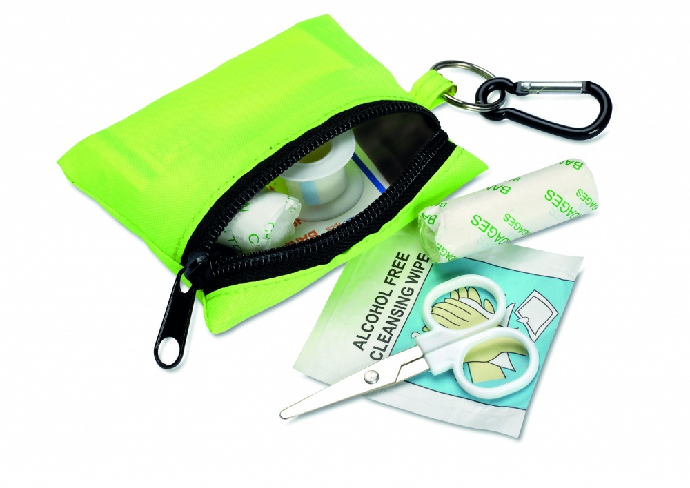 Logo trade promotional gift photo of: First aid kit w/ carabiner
