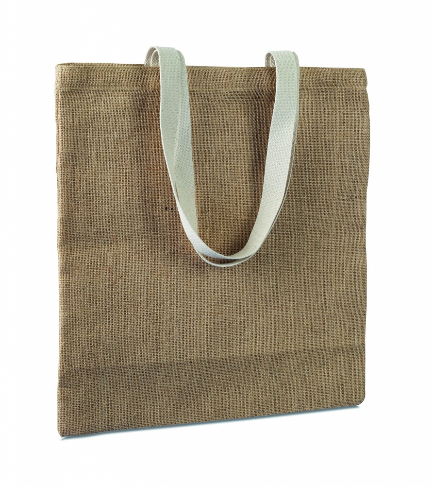 Logo trade promotional merchandise picture of: Jute shopping bag