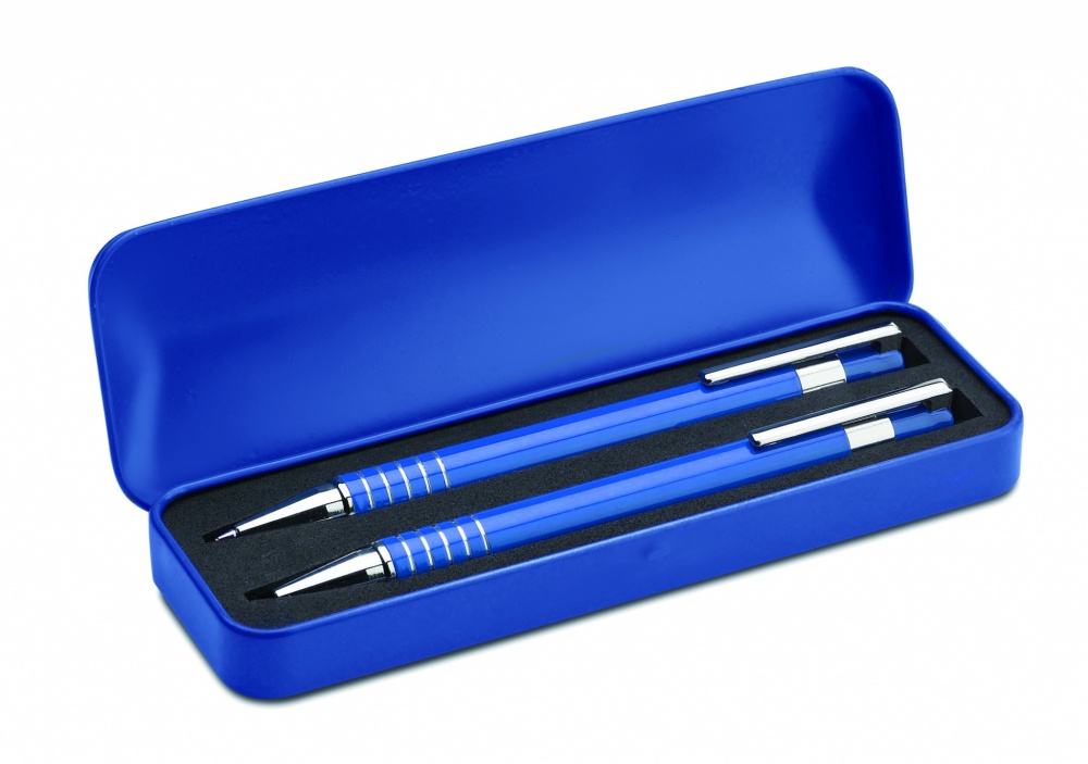 Logo trade promotional products picture of: Ball pen set in metal box