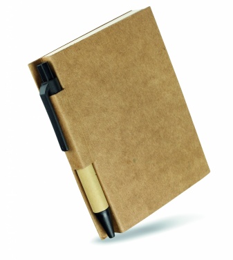 Logo trade advertising products image of: Recycled notebook with pen