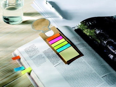 Logo trade advertising products image of: Bookmark with sticky memo pad