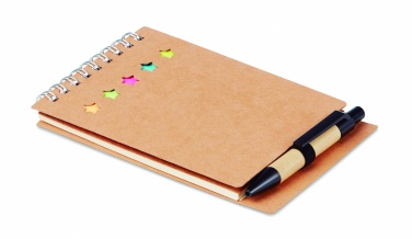 Logo trade business gift photo of: Notepad with pen and memo pad