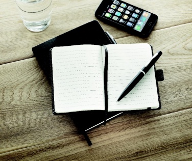 Logo trade business gifts image of: A6 notebook with pen 72 lined