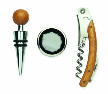 Logotrade corporate gift image of: Wine set in bamboo box