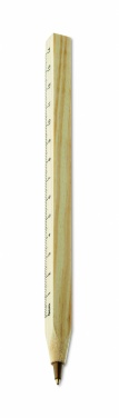 Logo trade promotional items image of: Wooden ruler pen