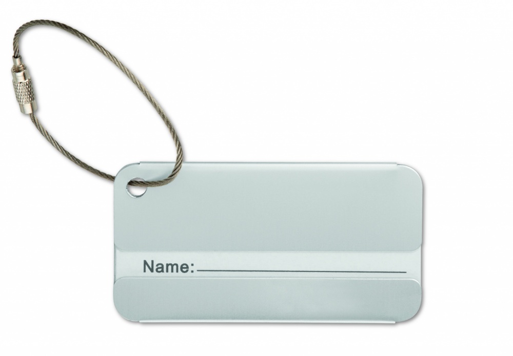 Logo trade promotional merchandise photo of: Aluminium luggage tag