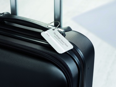 Logo trade promotional giveaway photo of: Aluminium luggage tag