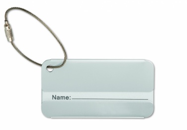 Logo trade promotional item photo of: Aluminium luggage tag