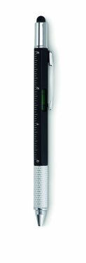 Logo trade corporate gifts image of: Spirit level pen with ruler