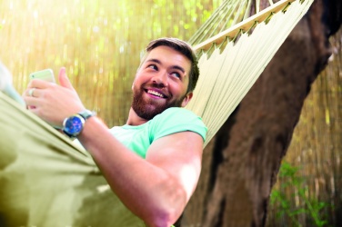 Logo trade business gifts image of: Hammock polycotton