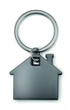 Logotrade advertising product picture of: House shape plastic key ring Rezekne
