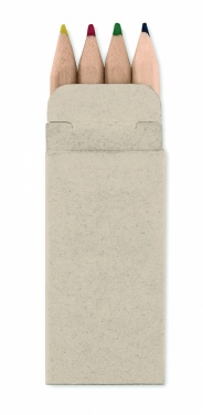 Logo trade corporate gifts image of: 4 mini coloured pencils