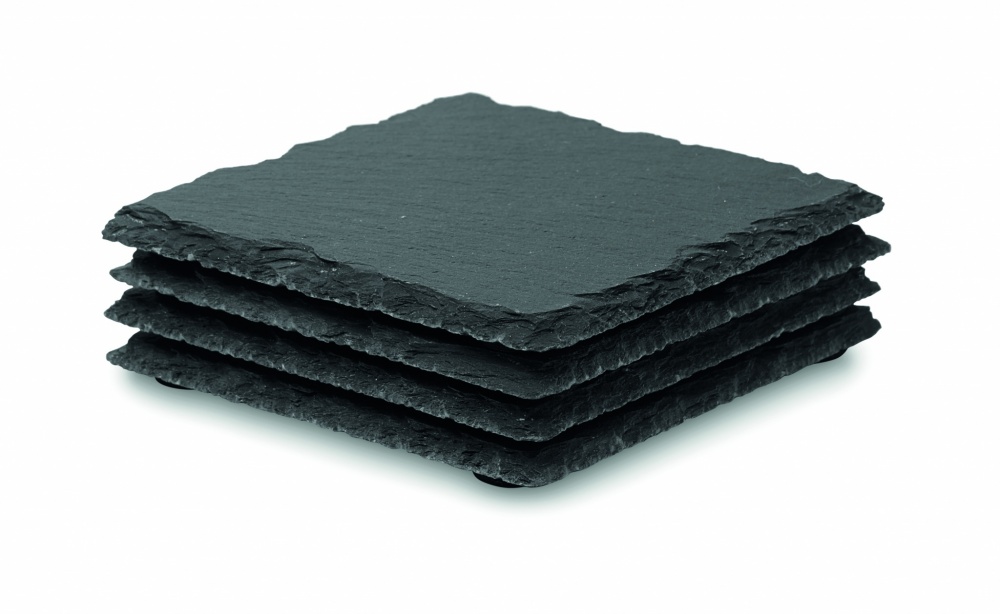 Logotrade promotional product picture of: Slate coasters with EVA bottom