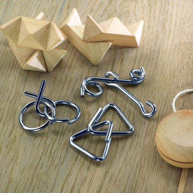Logotrade promotional gift image of: Set of 3 metal brain teasers