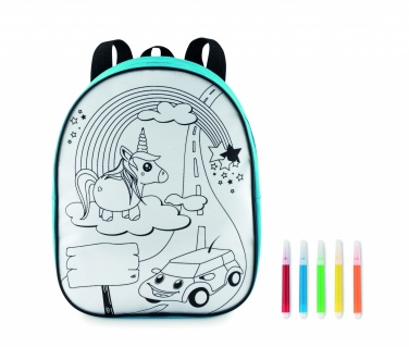 Logo trade promotional merchandise image of: Backpack with 5 markers