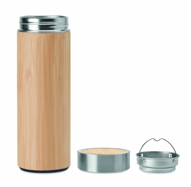 Logotrade promotional gift image of: Double wall bamboo flask 400ml