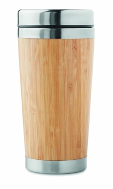 Logotrade advertising product image of: Double wall bamboo flask 430ml