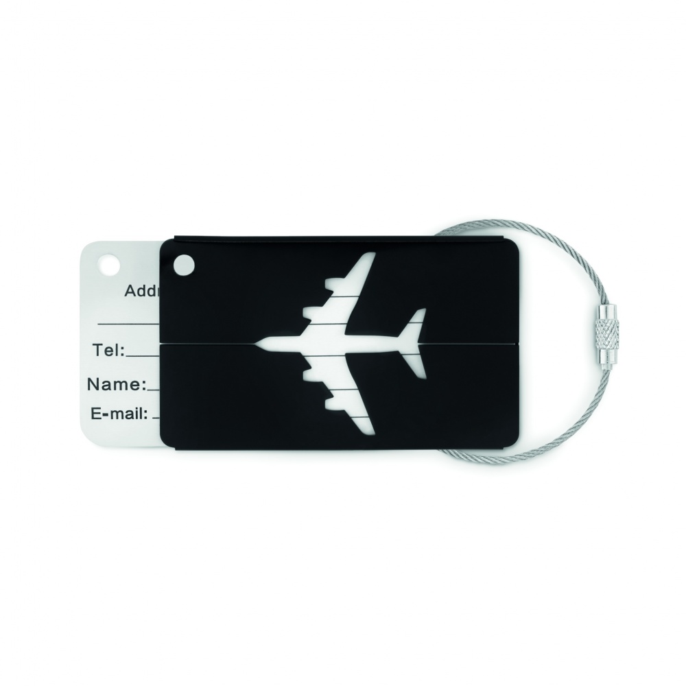 Logo trade promotional giveaways image of: Aluminium luggage tag